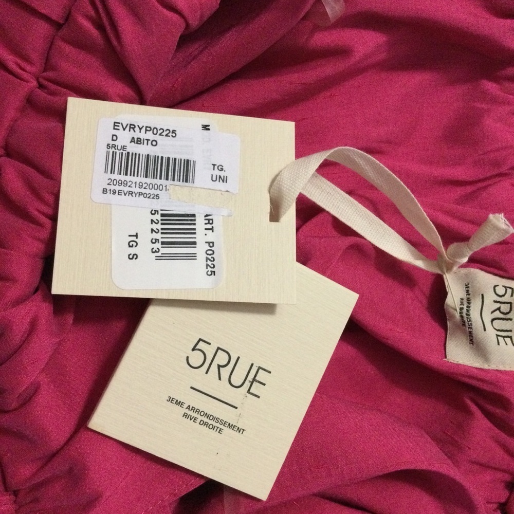 5Rue Pink Layered Off-Shoulder Blouse Size S - Picture 6 of 8